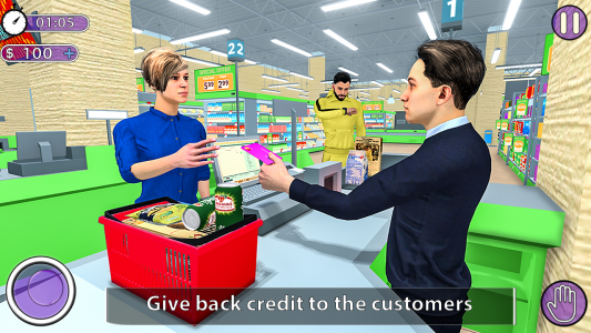 اسکرین شات بازی Supermarket Shopping Game Simu 1
