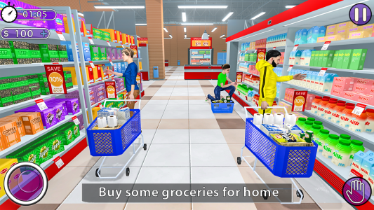 اسکرین شات بازی Supermarket Shopping Game Simu 2