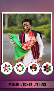 اسکرین شات برنامه Afghan Flag On Face - New Faceflag Photo maker 3