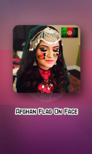 اسکرین شات برنامه Afghan Flag On Face - New Faceflag Photo maker 1
