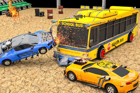 اسکرین شات برنامه Monster Bus Derby Car Shooting 2