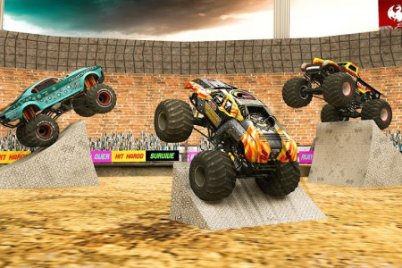 اسکرین شات برنامه Monster Truck Demolition Derby: Stunts Game 2021 5