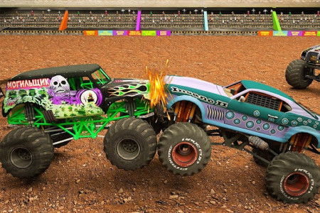 اسکرین شات برنامه Monster Truck Demolition Derby: Stunts Game 2021 4