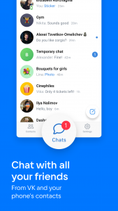 اسکرین شات برنامه VK Messenger: Chats and calls 1