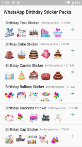 اسکرین شات 1 برنامه Happy Birthday Stickers
