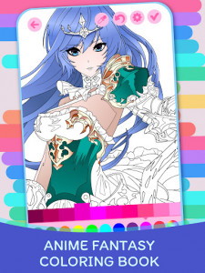 اسکرین شات بازی Anime Fantasy Coloring Book 1