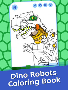 اسکرین شات بازی Dino Robots Coloring Book for Boys 1