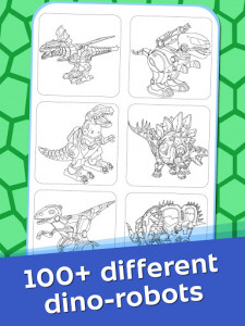 اسکرین شات بازی Dino Robots Coloring Book for Boys 3
