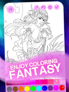 اسکرین شات 3 بازی Fantasy Love Coloring Book
