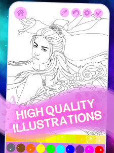 اسکرین شات 5 بازی Fantasy Love Coloring Book