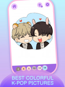 اسکرین شات 2 بازی KPOP Chibi Coloring by Number
