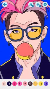 اسکرین شات 3 بازی KPOP Idol Coloring by Numbers
