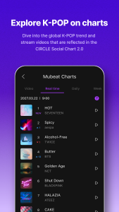 اسکرین شات 5 برنامه Mubeat for kpop Lovers