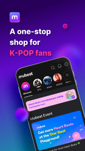 اسکرین شات 1 برنامه Mubeat for kpop Lovers