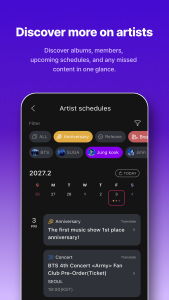 اسکرین شات 6 برنامه Mubeat for kpop Lovers