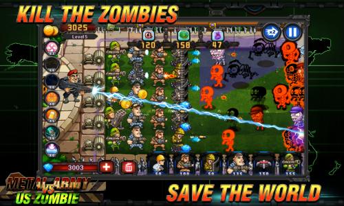 اسکرین شات بازی Army vs Zombies :Tower Defense 3