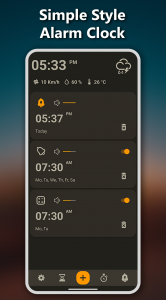 اسکرین شات 1 برنامه Alarm clock