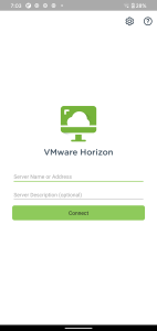 اسکرین شات برنامه VMware Horizon Client 1