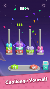اسکرین شات 3 بازی 2048 Sort Stack Merge