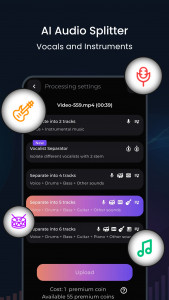 اسکرین شات برنامه unMix: AI Vocal Remover 3