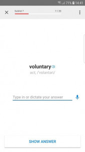 اسکرین شات برنامه Voc App - Learn English Vocabulary with Flashcards 4