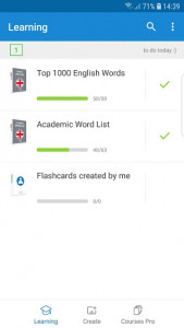 اسکرین شات برنامه Voc App - Learn English Vocabulary with Flashcards 1