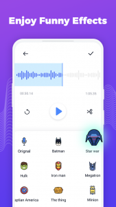 اسکرین شات برنامه Voice Changer - Voice Editor 2