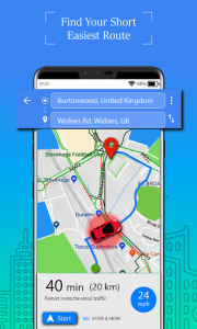 اسکرین شات برنامه Voice GPS Driving Route : Gps Navigation & Maps 1