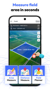 اسکرین شات 2 برنامه FieldCalc - GPS Area Measure