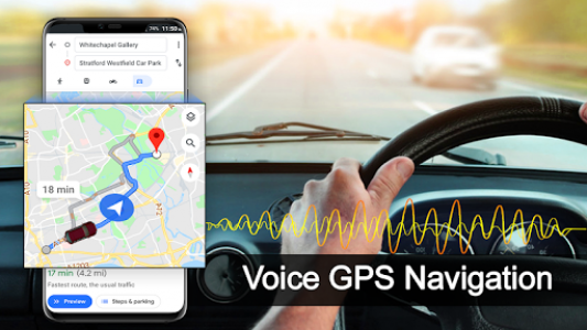 اسکرین شات برنامه Voice GPS Navigation & Map Directions Free 1