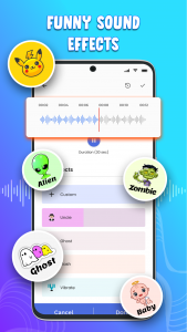 اسکرین شات برنامه Voice Changer & Sound Effects 3