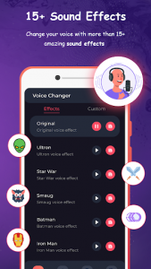 اسکرین شات برنامه Voice Changer - Sound Effects & Audio Editor free 3