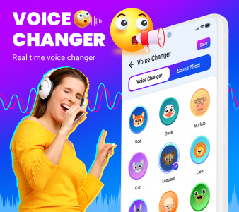 اسکرین شات برنامه Voice Changer Plus 3