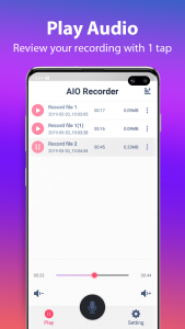 اسکرین شات 2 برنامه Voice Recorder High Quality