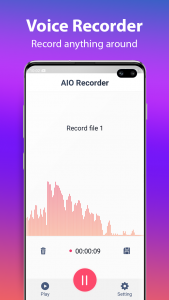 اسکرین شات 1 برنامه Voice Recorder High Quality