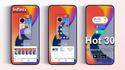 اسکرین شات 3 برنامه Infinix Hot 30 Launcher:Themes