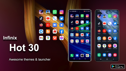 اسکرین شات برنامه Infinix Hot 30 Launcher:Themes 1