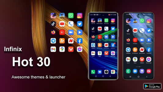 اسکرین شات 1 برنامه Infinix Hot 30 Launcher:Themes
