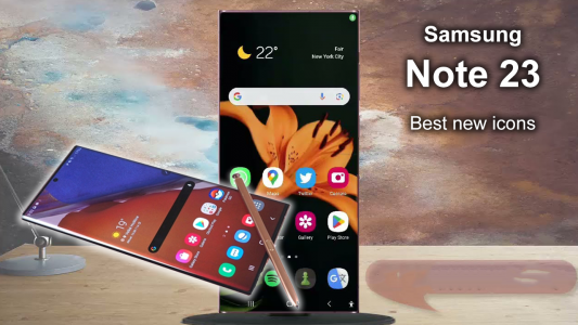 اسکرین شات برنامه Samsung Note 23 Launcher Theme 4