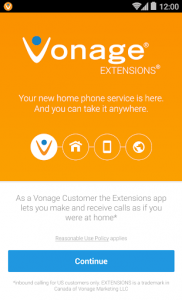 اسکرین شات برنامه Vonage Home Extensions - VoIP 1