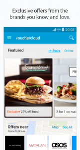 اسکرین شات برنامه vouchercloud: deals & offers 1