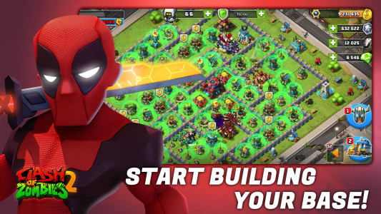 اسکرین شات 1 بازی Clash of Zombies : Zombiecraft