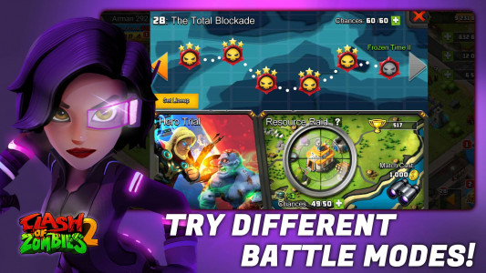 اسکرین شات 3 بازی Clash of Zombies : Zombiecraft