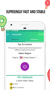 اسکرین شات برنامه Free VPN : Power VPN - Unlimited VPN Hotspot 1