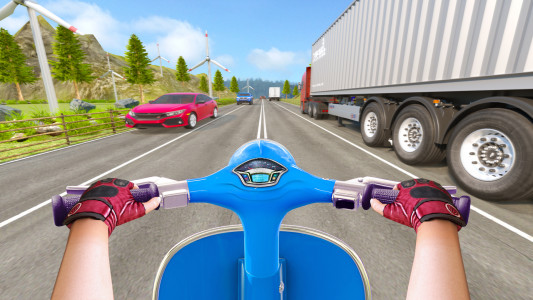 اسکرین شات بازی VR Highway Traffic Bike Racer 5