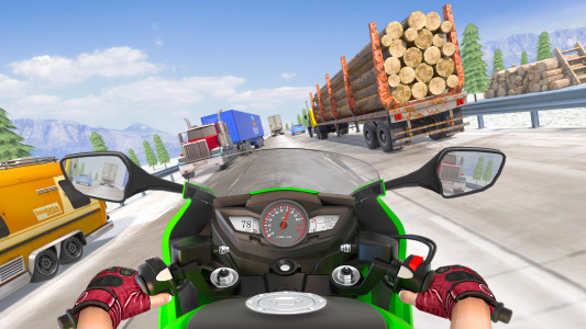 اسکرین شات بازی VR Highway Traffic Bike Racer 1