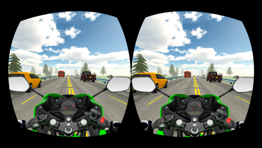 اسکرین شات بازی VR Highway Traffic Bike Racer 2