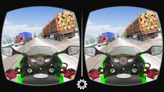اسکرین شات بازی VR Highway Traffic Bike Racer 2