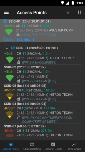 اسکرین شات برنامه WiFi Analyzer (open-source) 2