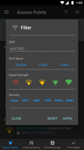 اسکرین شات 7 برنامه WiFi Analyzer (open-source)